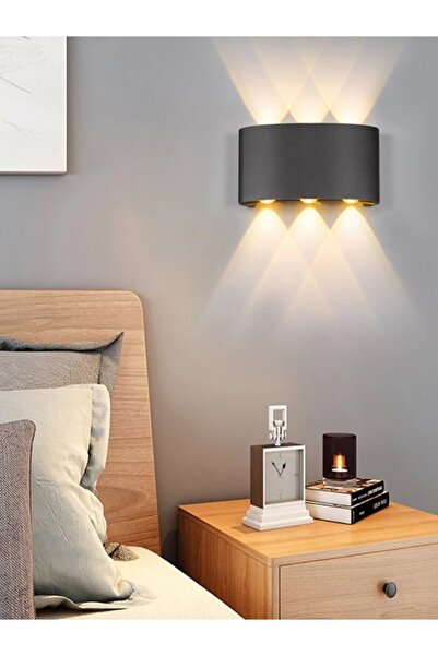 Genel Markalar Su Geçirmez Üçlü Çift Yön Led Aplik Siyah - Günışığı