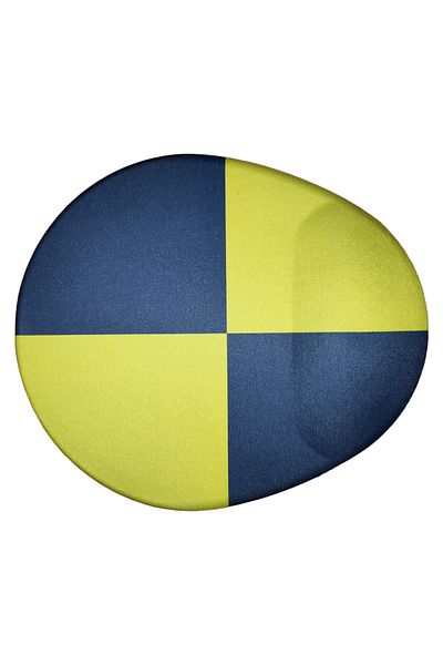 MAĞAZA DEPOM Κίτρινο Navy Blue Mouse Pad με υποστήριξη καρπού