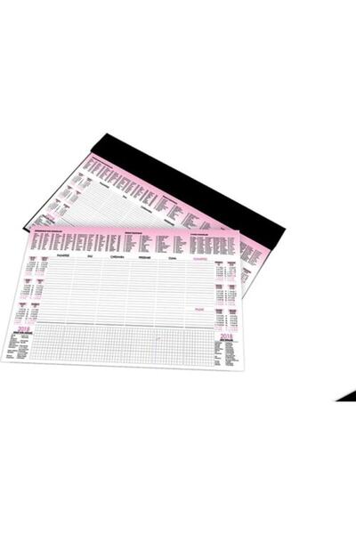 KESKİN COLOR Masa Takvimi Biala Haftalık Çizgili 31 X 44 Cm Haftalık Masa Sümeni Bialalı