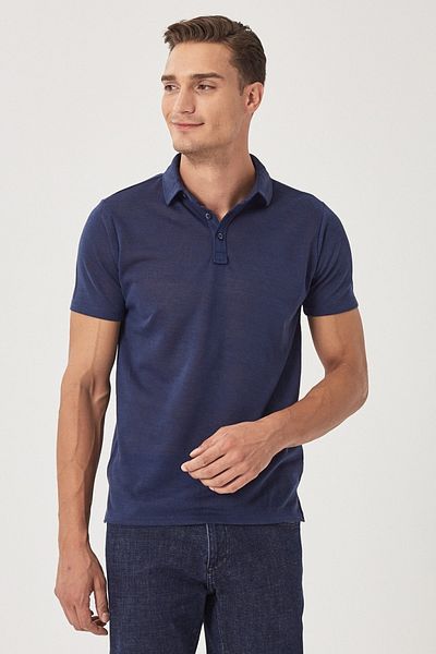 ALTINYILDIZ CLASSICS T-Shirt - Dunkelblau - Figurbetont