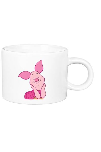 Öz Kupa Winnie The Pooh Piglet Printed Porcelain Motto Cup