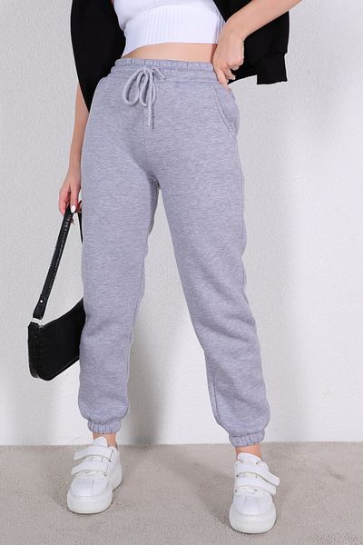 NARKISS Дамски анцуг Jogger от 3 прежди, сив