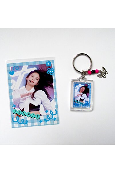 Güneş Kırtasiye مجموعة بطاقات الصور Blackpink Jennie Keychain