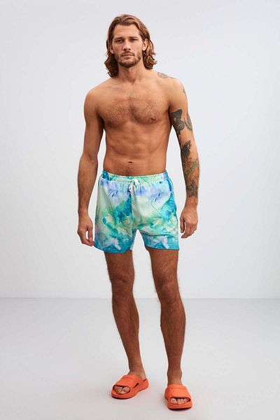 GRIMELANGE Badeshorts - Mehrfarbig - Batikmuster