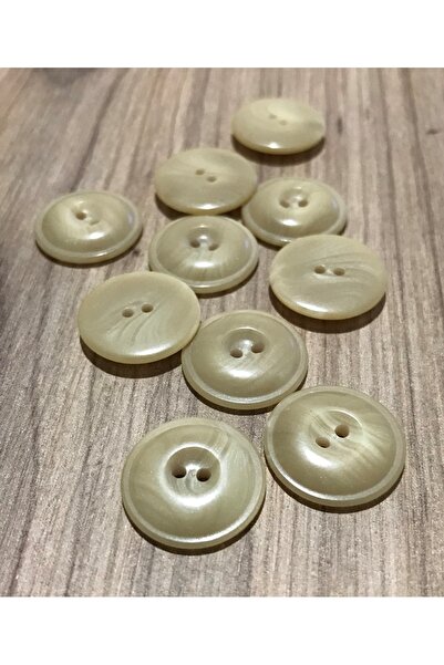 Öztürk Grained Polyester Cardigan Vest Button. 2cm. Pack of 10 Honey foam.