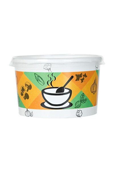 Morpack 25Pcs Classic Std Cardboard Soup Bowl - with Lid