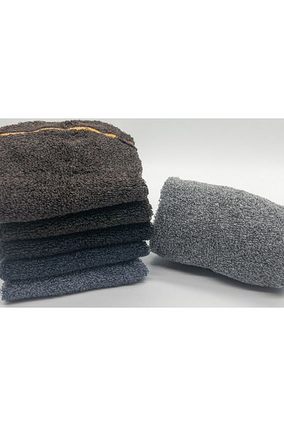 CİHO Socks 6 Pairs Women Winter Towel Sole Pastel Colors Squeegee Booties Socks