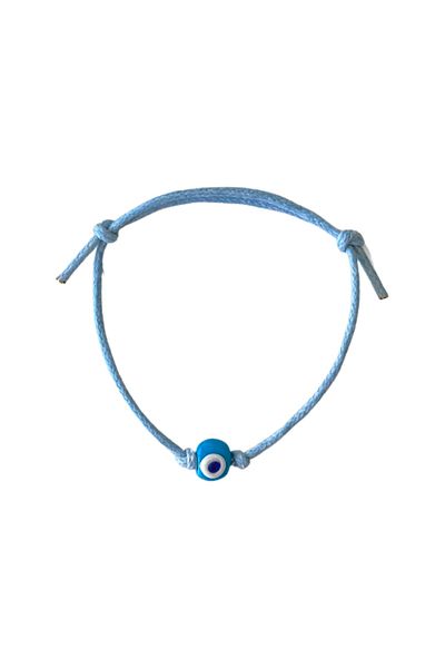 TAKI BY EKİN Turquoise Glass Evil Eye Beaded Bracelet