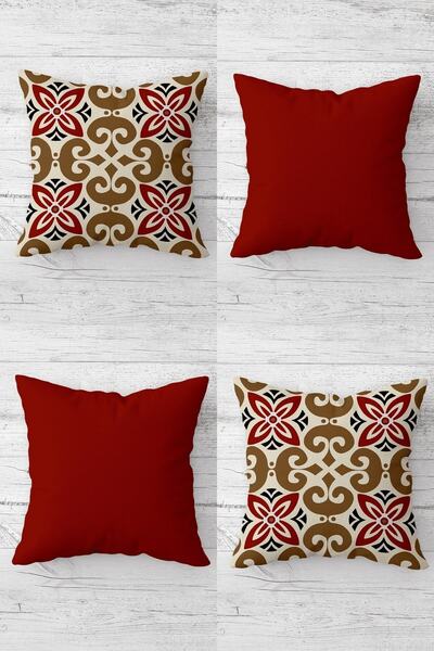 linazaitun Etnik Bohem Mozaik Desenli Gizli Fermuarlı Kırlent Kılıfı Koltuk Y...