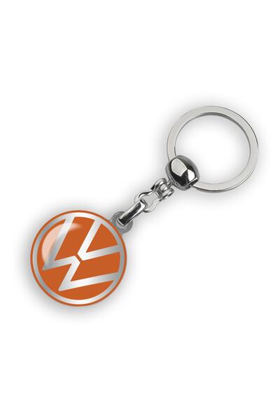 Modül سلسلة مفاتيح معدنية للسيارة بشعار فولكس فاجن باللون البرتقالي الاستوائي...