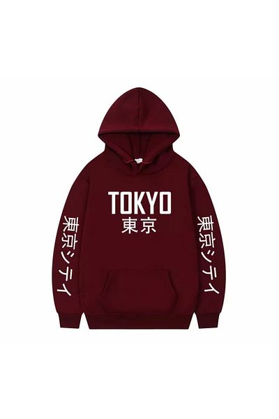AMOR MAN Tokyo Far East Patterned - Hooded Oversize Men's Sweatshirt
