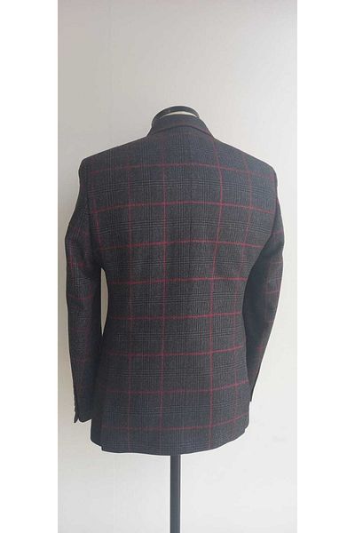 Asko Moda Men's Blazer Jacket - Sir, Wool Plaid and Lined