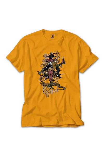 Z zepplin Κίτρινο T-shirt Opeth Sketch