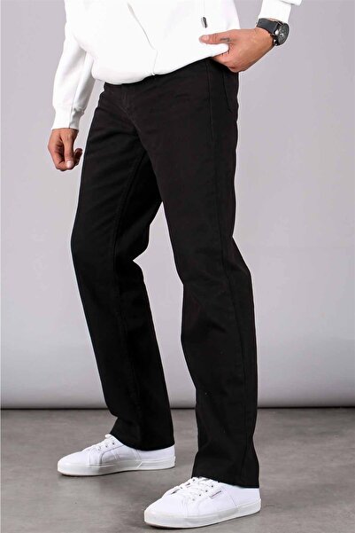 Madmext بنطال جينز رجالي أسود مناسب 6312