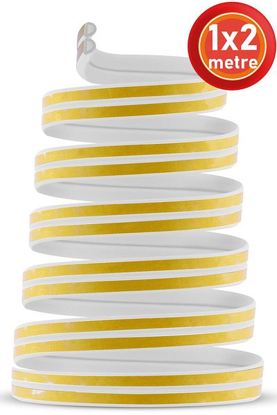 Telvesse Door Window Tape 1x2=2 Mt Waterproof Insulation Wick Sound Cold Heat Insulation Tape (WHITE)