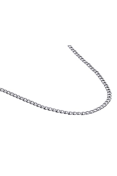 celikchi Erkek 3 Mm Düz Ince Çelik Zincir Kolye