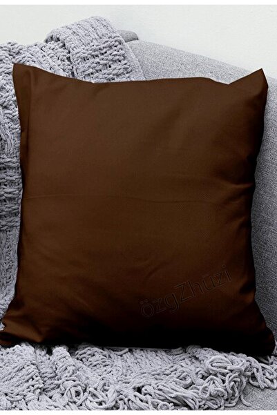 perlina home غطاء وسادة بني غامق مقاس 40 × 40 سم