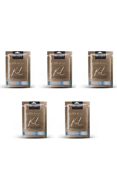 Dermokil Peelable Clay Gold Mask 15 ml 5 Pieces Economic Set8697916009634
