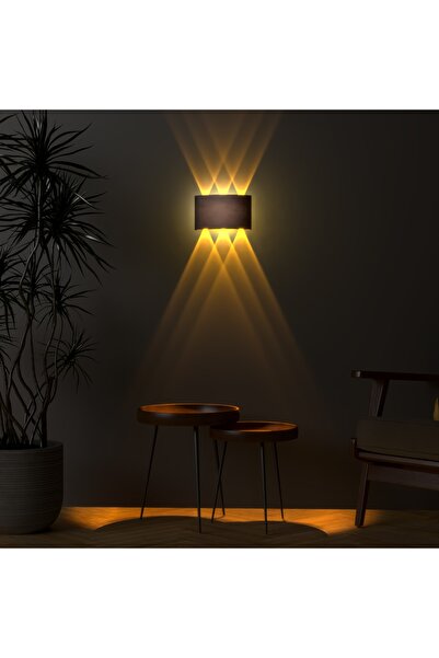 fullreyon Uranüs Eskitme Kasa Amber Işık Ledli Dekoratif Işık Süzmeli Iç Dış Mekan Modern Aplik