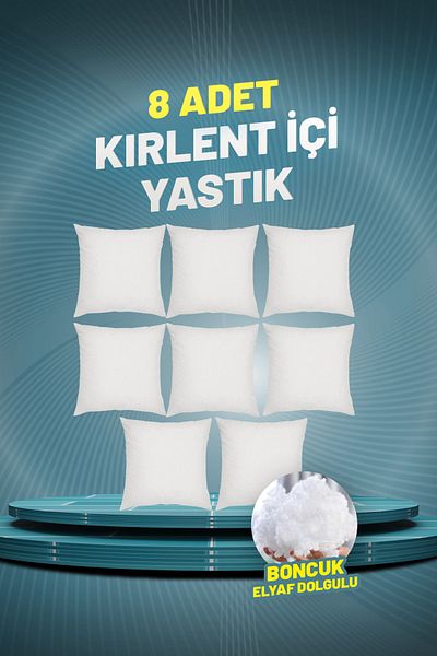 CAN-DIR REKLAM DIŞ TİCARET Square Throw Pillow Inner Pillow | Bead Fiber Filled