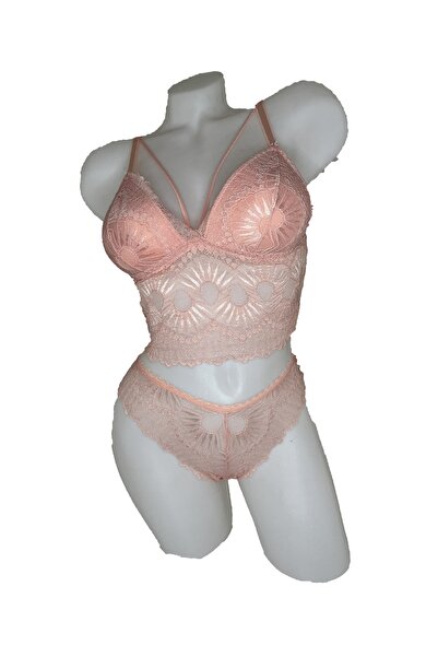 Kadın Somon Balensiz B Cup Uzun Bralet Takım