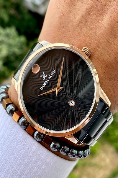 Daniel Klein Steel Cord Men's Wrist Watch+bracelet