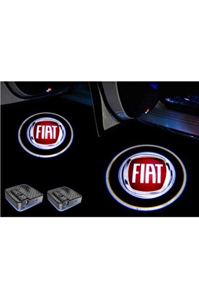 Oto Çizgi Fiat Pilli Kapı Altı Led Hayalet Logo Mesafe Sensörlü 2 Adet