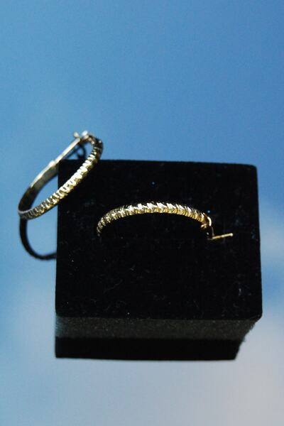 Rua Jewelry Altın Renk Tırtıklı Halka Klipsli Küpe 2mm 2.5×2.5