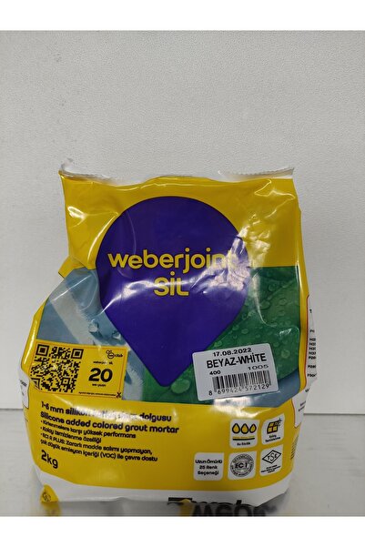 WEBER Joint Derz Silikon Katkılı Beyaz-white 2kg