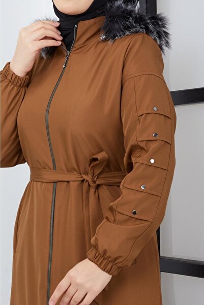 KMKkombin Γυναικείο - Αδιάβροχο και αντιανεμικό καπιτονέ παλτό από γούνα, νεανικό αθλητικό παλτό