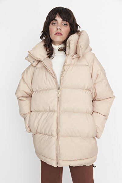 Trendyol Collection Winter Jacket - Beige - Puffer