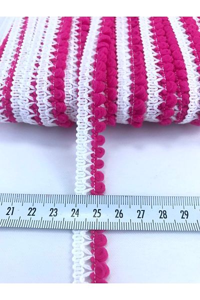Hobigram 5 Meters Packaging Fuchsia White Water Stone for Ornament Edge Trim – Decorative Ribbon, Stylish Design – Deko