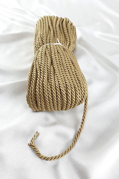 Hobigram Cord Rope for Making Supla Milky Brown Color 8 mm 20 Meters – Decorative Ribbon, Stylish Design – Decor