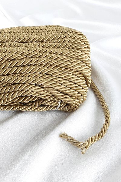 Hobigram Cord Rope for Making Supla Milky Brown Color 8 mm 20 Meters – Decorative Ribbon, Stylish Design – Decor