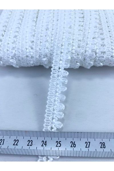 Hobigram 5 Meters White Single Row Decorative Ribbon for Packaging Ornament Edge Ornament – Decorative Ribbon