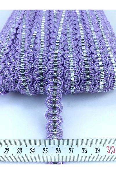 Hobigram 5 Meters Packaging Lilac Silver Detailed Zigzag Water Stone for Decoration Edge Trim – Decorative Ribbon