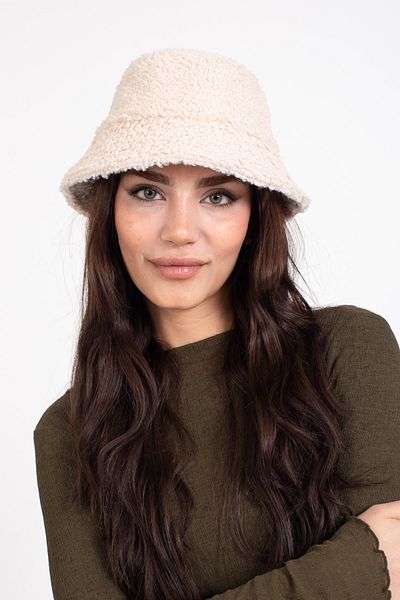 LadyColor Women's Bucket Plush Hat Stone