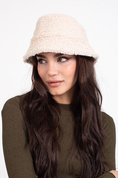 LadyColor Women's Bucket Plush Hat Stone