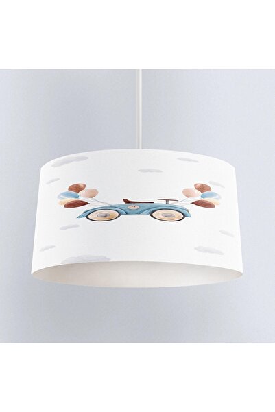 Genel Markalar Else Mavi Kahve Arabalı Desenli Çocuk Bebek Odası Sarkıt Avize