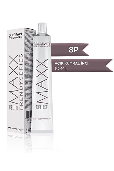 MAXX DELUXE Tüp Krem Saç Boyası 8p Açık Kumral Inci 60 Ml