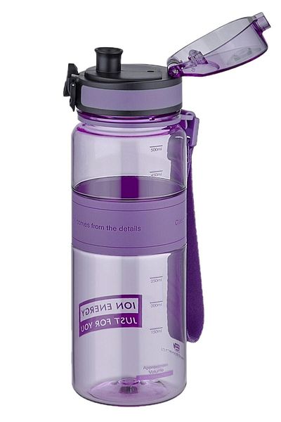 Uzspace 500 ml Purple Silicone and Tritan Water Bottle Medium Size