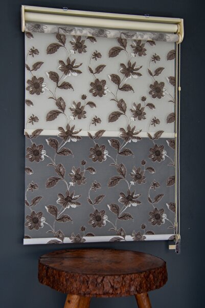 HLMSTOR Çift Mekanizmalı Tül Stor Perde Bo-146 Özel ,alüminyum Kasalı