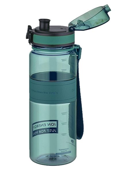 Uzspace Green Silicone Body Tritan Water Bottle - 0.50 L 500ml Medium Size Plastic