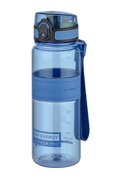 Uzspace 500ml Medium Size Silicone Body Tritan Water Bottle