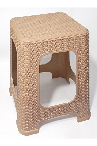 Genel Markalar Kir Tutmaz 45cm Tabure A.kahve Hasır Örgü Yemek Masasına Uygun Boy Oturak Alt Kuşaklı Sağlam Dizayn