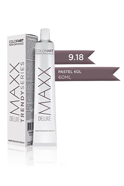 MAXX DELUXE Tüp Krem Saç Boyası 9.18 Pastel Kül 60 Ml
