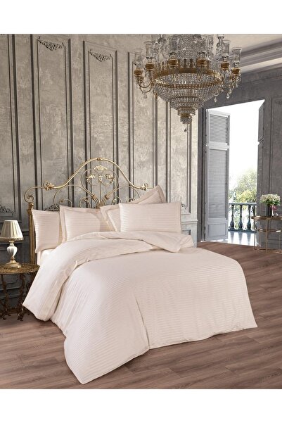 Finezza Σετ Παπλωματοθήκης Διπλό Κρεμ Υφασμάτινο Ζακάρ Bella Bamboo 6 τεμαχίω...