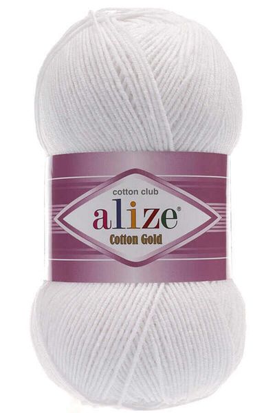 Alize Coton Gold Hand Knitting Thread 55 White