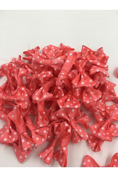 Chuva Polka Dot Bow Pink 25 Pieces