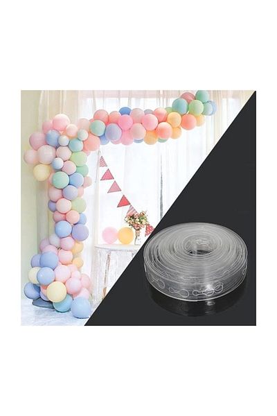 ECE PARTİ 50 Pieces Macaron Balloon and Chain Apparatus